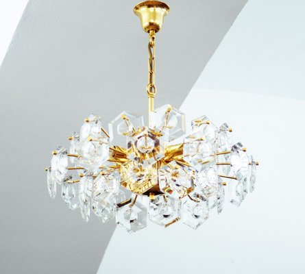 Kinkeldey Hexagon Crystal Glass Chandelier