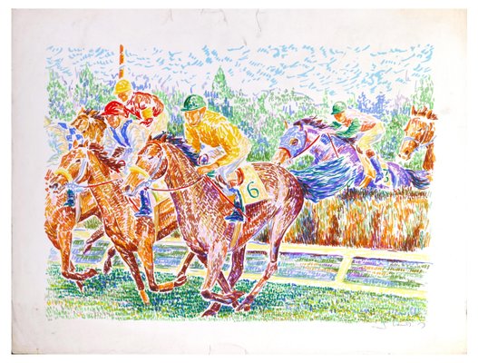 Rae Jockey no. 6 - Original Lithograph y S. Mendjisky - 1970s 