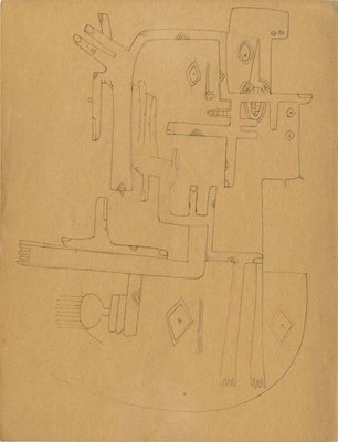 Untitled Original Wichtige Zeichnung Von Wifredo Lam 1941 1941 Bei Pamono Kaufen