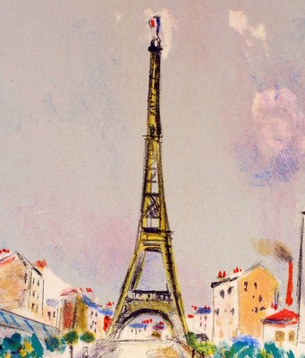 After Maurice Utrillo La Tour Eiffel From Paris Capitale 1955 For Sale At Pamono After Maurice Utrillo La Tour Eiffel From Paris Capitale 1955 For Sale At Pamono