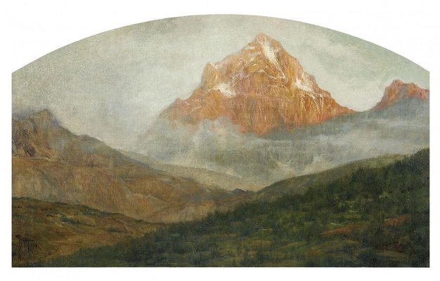 Mountain Landscape Original Oil On Canvas By G Giani 1911 1911 For Sale At Pamono