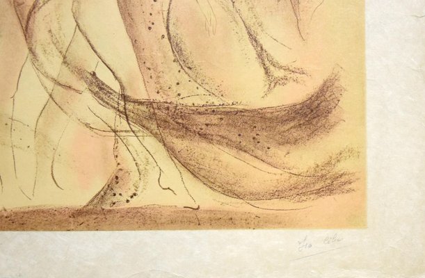 Fantasy Figures, Original Lithograph by Isa Cellini, 1970s for