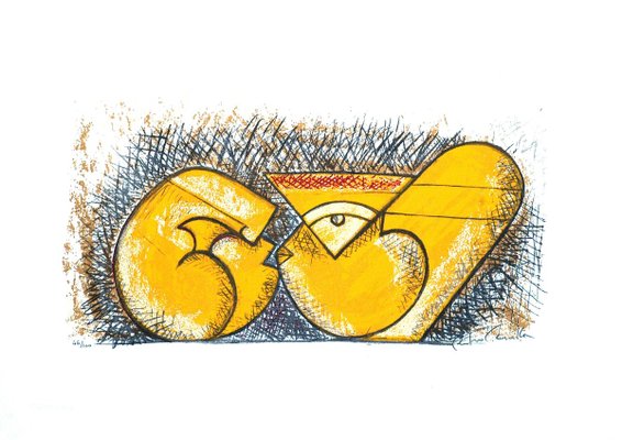 Shapes Original Lithograph By Pietro Cascella 1980 1980 For Sale At Pamono pamono