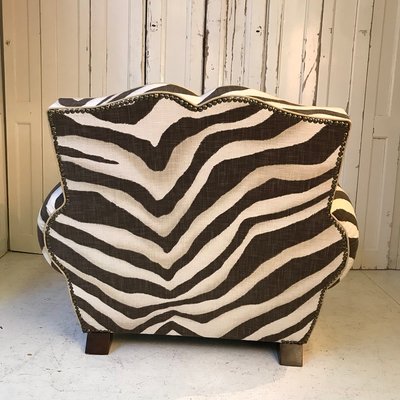 Zebra wingback chair deals