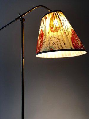 mid century modern gold floor lamp