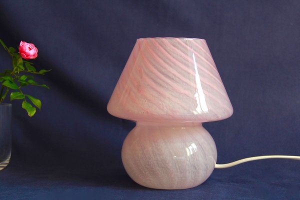 Vintage Pink Murano Vetri Swirl Mushroom Lamp, Italy, 1970s for sale at  Pamono