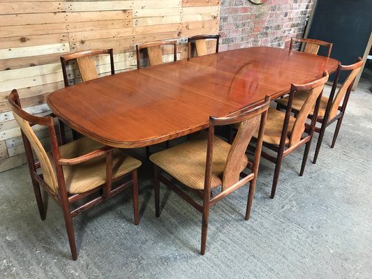 Large Rosewood Expandable Dining Table, Large Dining Room Furniture