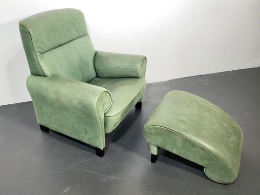 Green Leather Ds 90 Lounge Chair Ottoman By Anita Schmidt For De Sede Switzerland 1992 Set Of 2 At Pamono - Green Leather Chair And Ottoman Green Leather Ds 90 Lounge Chair Ottoman By Anita Schmidt For De Sede Switzerland 1992 Set Of 2 At Pamono - Green Leather Chair And Ottoman