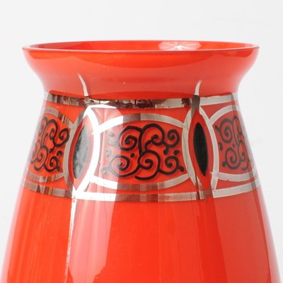 Antique Red Tango Glass Vase from Loetz for sale at Pamono