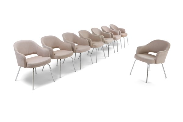 Dining Chairs By Eero Saarinen For, Dining Chairs With Casters Canada