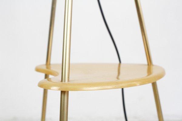 yellow tripod floor lamp