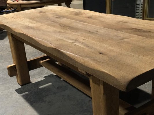 Antique French Bleached Oak Farmhouse Dining Table Bei Pamono Kaufen