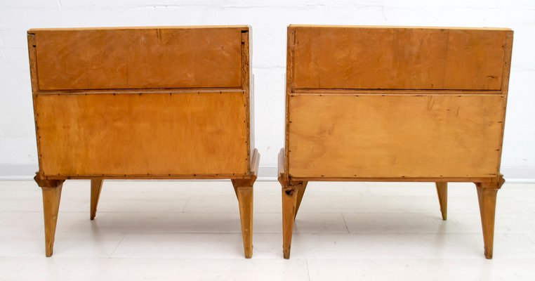 Mid Century Modern Nightstands In Ashwood Italy 1950s Set Of 2 For Sale At Pamono