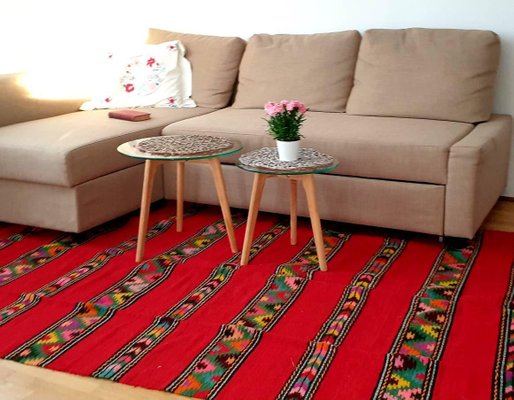 Large Handmade Red Wool Kilim Rug In Vibrant Colors 1970s For At Pamono - Large Kilim Coffee Table Large Handmade Red Wool Kilim Rug In Vibrant Colors 1970s For At Pamono - Large Kilim Coffee Table