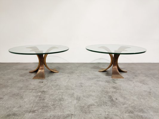 Brutalist Bronze Coffee Tables 1970s Set Of 2 For Sale At Pamono