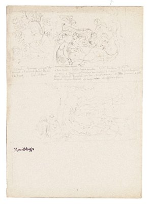 Study Of Figures Zeichnung In Bleistift Auf Papier Von M Mangin 19 Jahrhundert 19 Jahrhundert Bei Pamono Kaufen