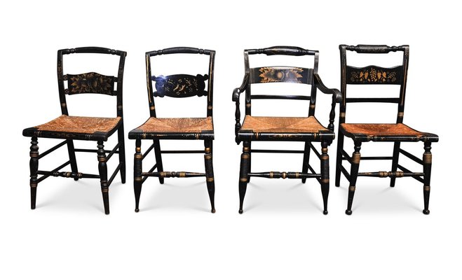 Hitchcock table and online chairs for sale