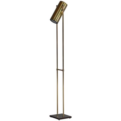 Danish Modern Brass Model Trombone, 7 Foot Tall Floor Lamp