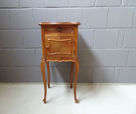 Antique Bedside Table In Walnut With Marble Top For Sale At Pamono