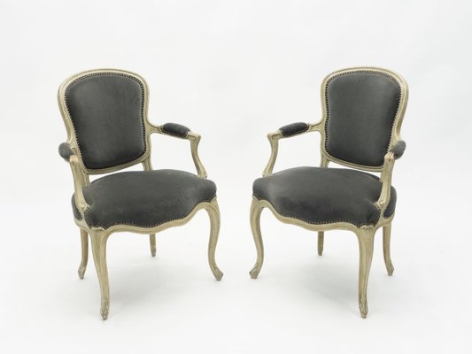 Neoclassical Louis Xv Style Lounge Chairs From Maison Jansen 1940s Set Of 2 For Sale At Pamono