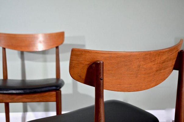 Afromosia And Aniline Leather Dining Chairs By Ib Kofod Larsen For G Plan 1960s Set Of 4 For Sale At Pamono
