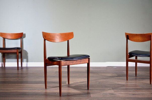 Afromosia And Aniline Leather Dining Chairs By Ib Kofod Larsen For G Plan 1960s Set Of 4 For Sale At Pamono