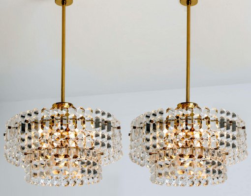 Gilt Brass Metal Crystal Glass Sconces Wall Lights from