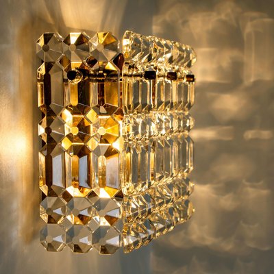 Brass crystal wall sconce top