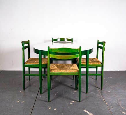 Vintage Dining Table Chairs In The Style Of Lubke 1960s Set Of 5 For Sale At Pamono