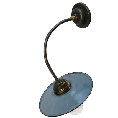 Applique Murale Industrielle Vintage En Email Bleu Clair France En Vente Sur Pamono