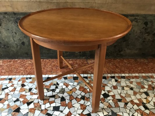Round cherry sales side table