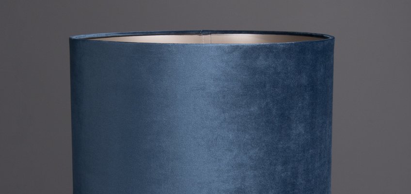 blue velvet table lamp