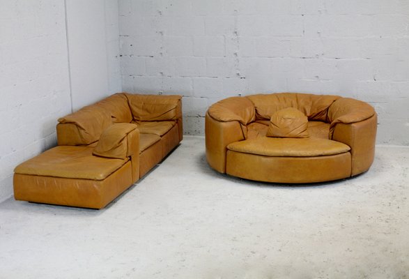 Leather Modular Sofa 1970s Set Of 7, Modular Sofa Sectional Leather