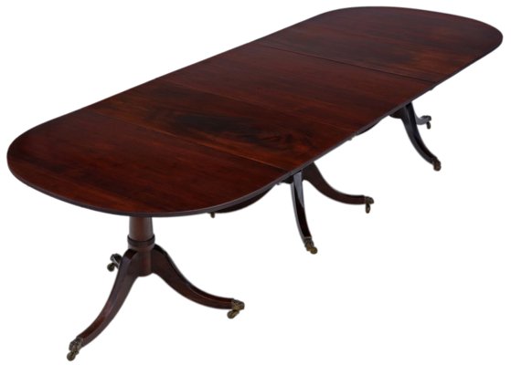 Antique Mahogany Pedestal Dining Table