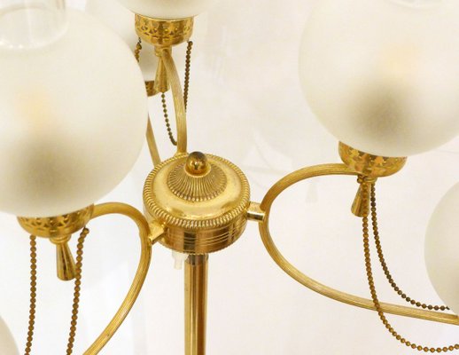 large gold floor lamp