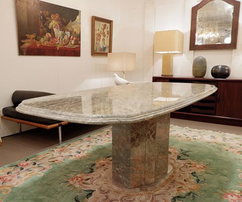 Italian Marble Dining Table 1970s For, How Heavy Is A Marble Dining Table