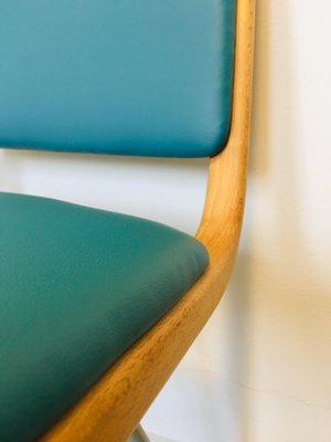 Turquoise leather dining chairs top