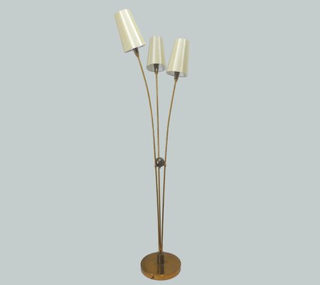 Brass Floor Lamp With 3 Lights 1950s For At Pamono Brass Floor Lamp With 3 Lights 1950s, 3 Arm Floor Lamp Uk