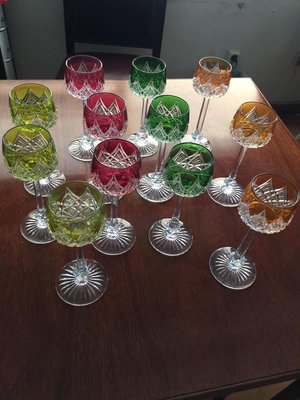 Crystal Wine Glassware from Baccarat, 1950s, Set of 12 for sale at