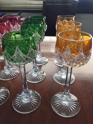 Verres à Vin en Cristal de Baccarat, 1950s, Set de 12 en vente sur