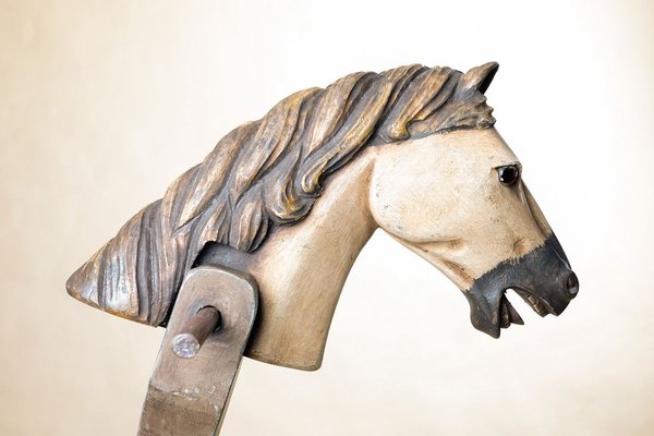 Antique Carved & Painted Hobby Horses, Set of 2 for sale at Pamono