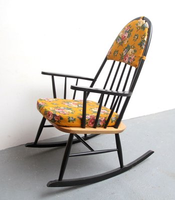 Rocking Chair With Yellow Cushions, Windsor Back Rocking Chair Cushions