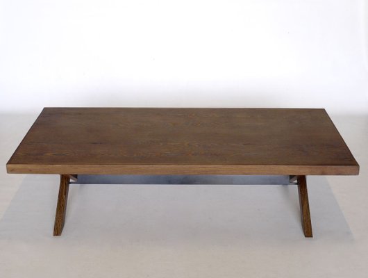 Steel Wenge Wood Coffee Table 1960s For Sale At Pamono