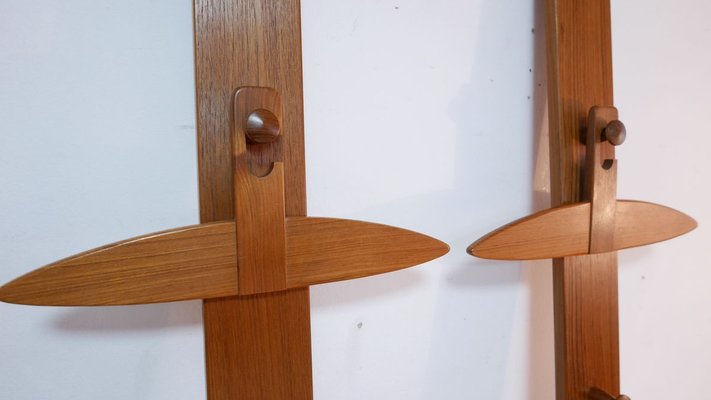 Teak coat rack discount