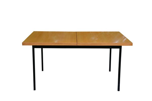 Mid Century Extendable Birch Veneer No 413 Dining Table By Fred Ruf For Knoll Inc Knoll International For Sale At Pamono