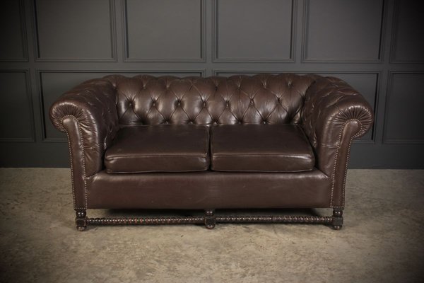 Dark Brown Leather Chesterfield Sofa, Chesterfield Leather Sofas