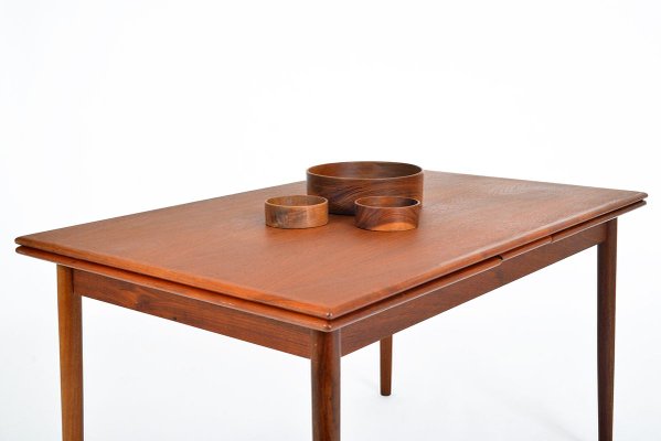 Mid Century Danish Modern Teak Extending Dining Table from AM
