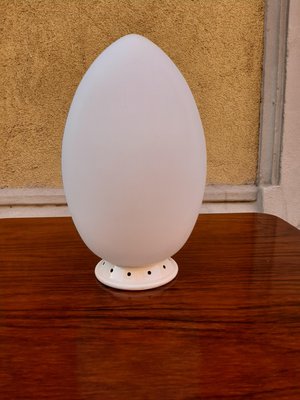 Opal Glass Model Egg Table Lamp By Ben, Glass Egg Table Lamp