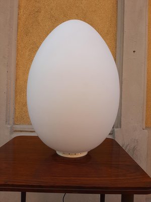 Model 2646 1 Large Opal Glass Model Egg Table Lamp by Ben Swildens