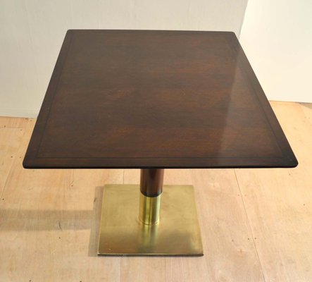 Square Dining Or Card Table On Centre Base And Bronze Foot For Sale At Pamono